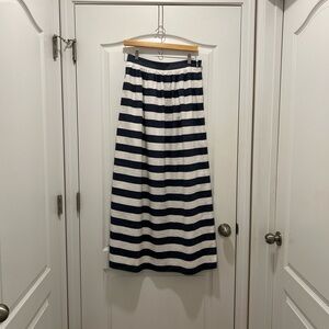 Banana Republic Blue White Midi Pleated Pencil Skirt